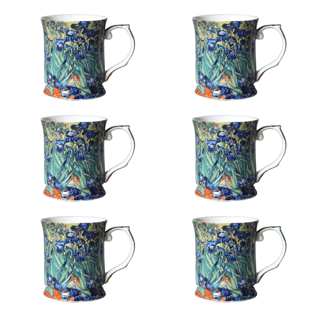 Van Gogh Irises Fine Porcelain China Coffee Tea Mug Cup Gift Box 415cc Art Decor # CW989