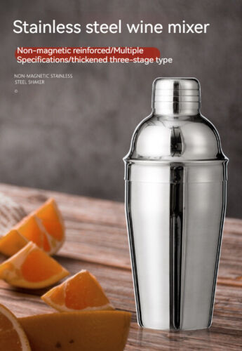 Mixer Cocktail Stainless Steel Three Stage Shaker Wine Coffee Milk Tea 550ML Cup