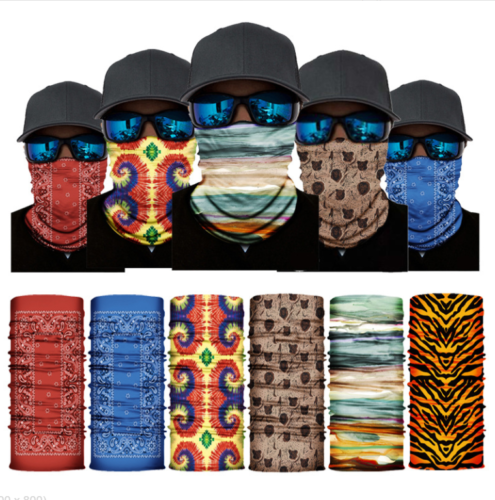 Cycling Camouflage Neck Gaiters Bandanas Fabric Motorcycle Face Masks Sunscreen