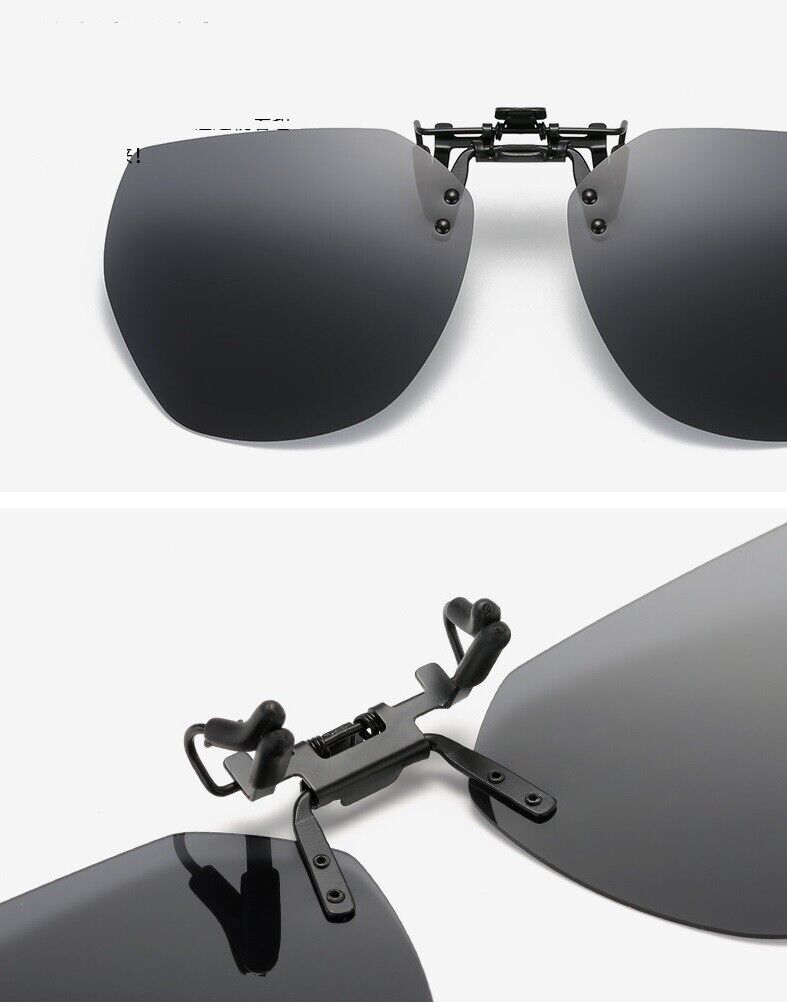 New Unisex Driving Fishing Polarized UV400 Protection Clip On Flip Up Sunglasses