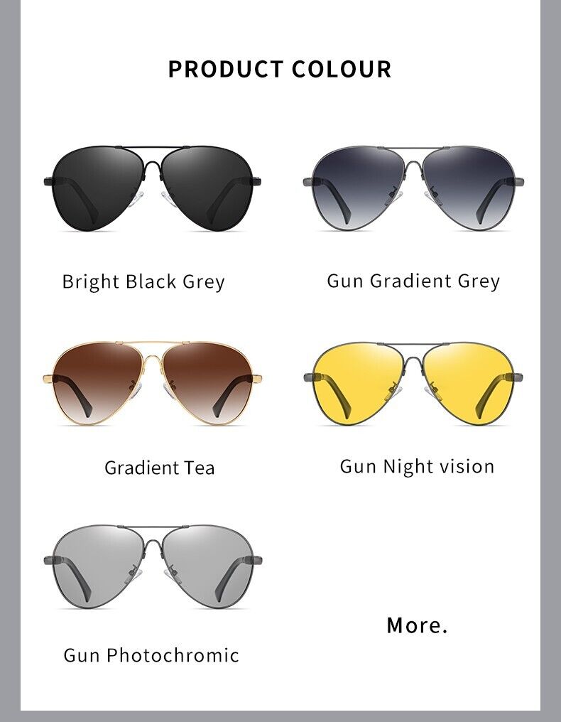 New Trendy frame Unisex polarized Sunglasses Driving Night vision Anti UV400