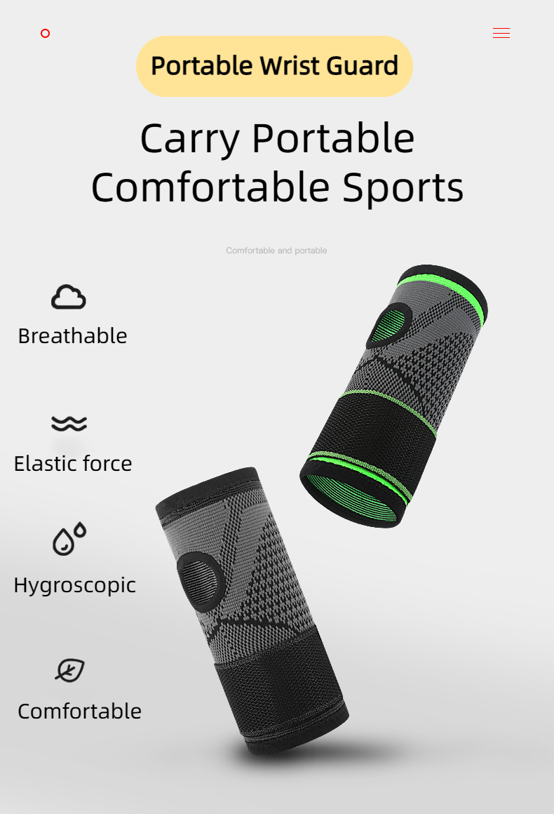 Breathable Sports Weight Lifting Fitness Basketball Pressure Knitted Wrist Guard