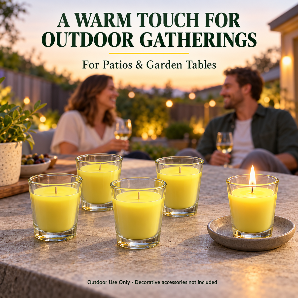 5/10 Pack Citronella Scented Glass Candles 45g Outdoor Patio Garden 11hr Burn Time