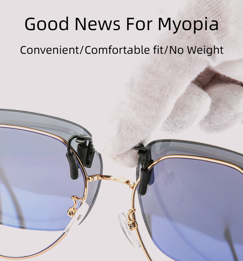 New Unisex Polarized UV400 Protection Box Shape Clip On Flip Up Sunglasses