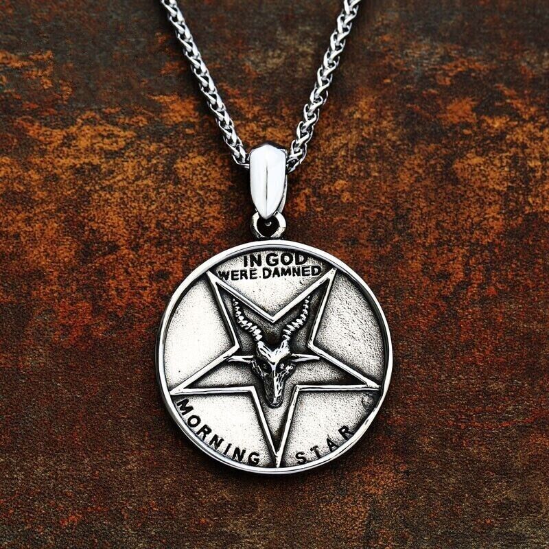 Unisex Vintage Punk Retro Mix Theme Titanium Stainless Steel Pendant Necklace