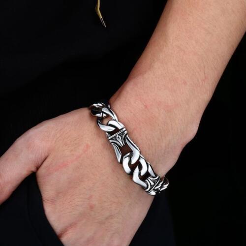 New Unisex Retro Punk Biker Nordic Viking Men Bangle titanium steel bracelet