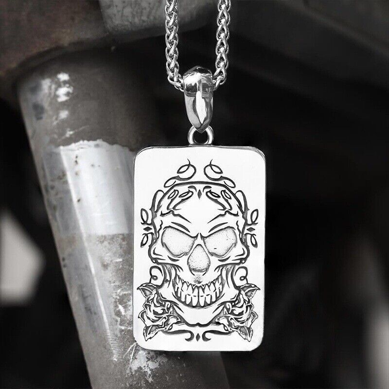 Stylish Retro Gothic Punk Mix Theme Titanium Steel Pendant Gift Unisex Necklace