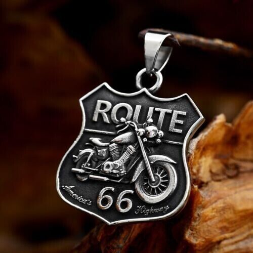 Unisex Mix Theme Stainless Steel Pendant Retro Viking Titanium Punk Necklace