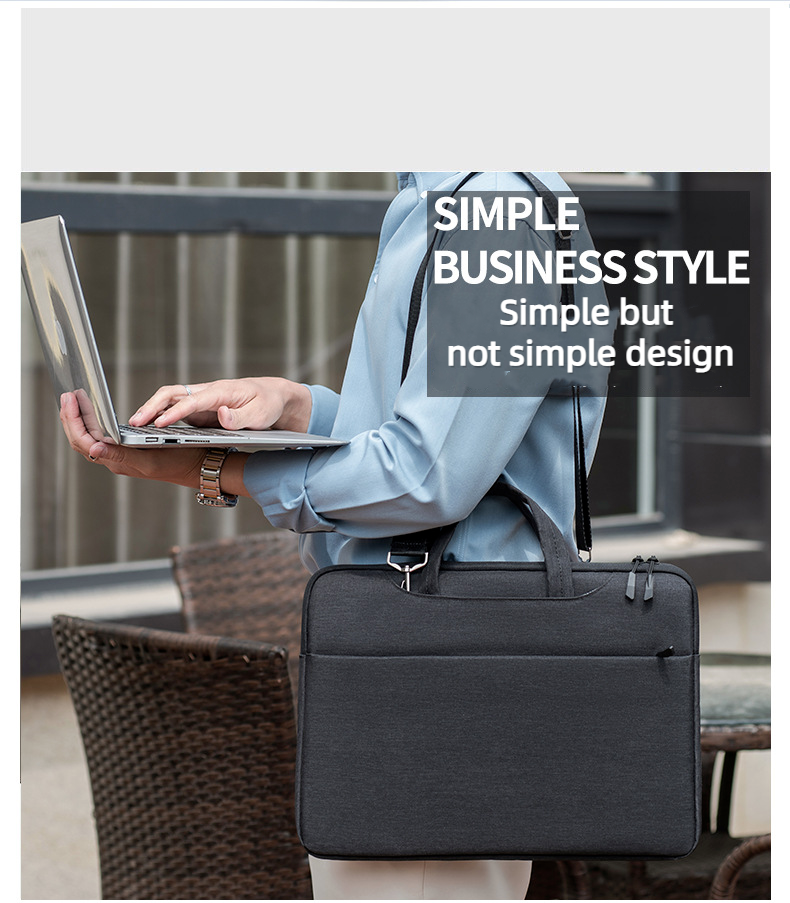 Unisex Lightweight Large Capacity Laptop Bag Travel Waterproof Briefcase 4 Color
