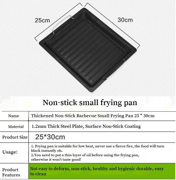 Camping Grill Small Size Non-Stick Grill Pan Grill Accessories Outdoor BBQ Tools