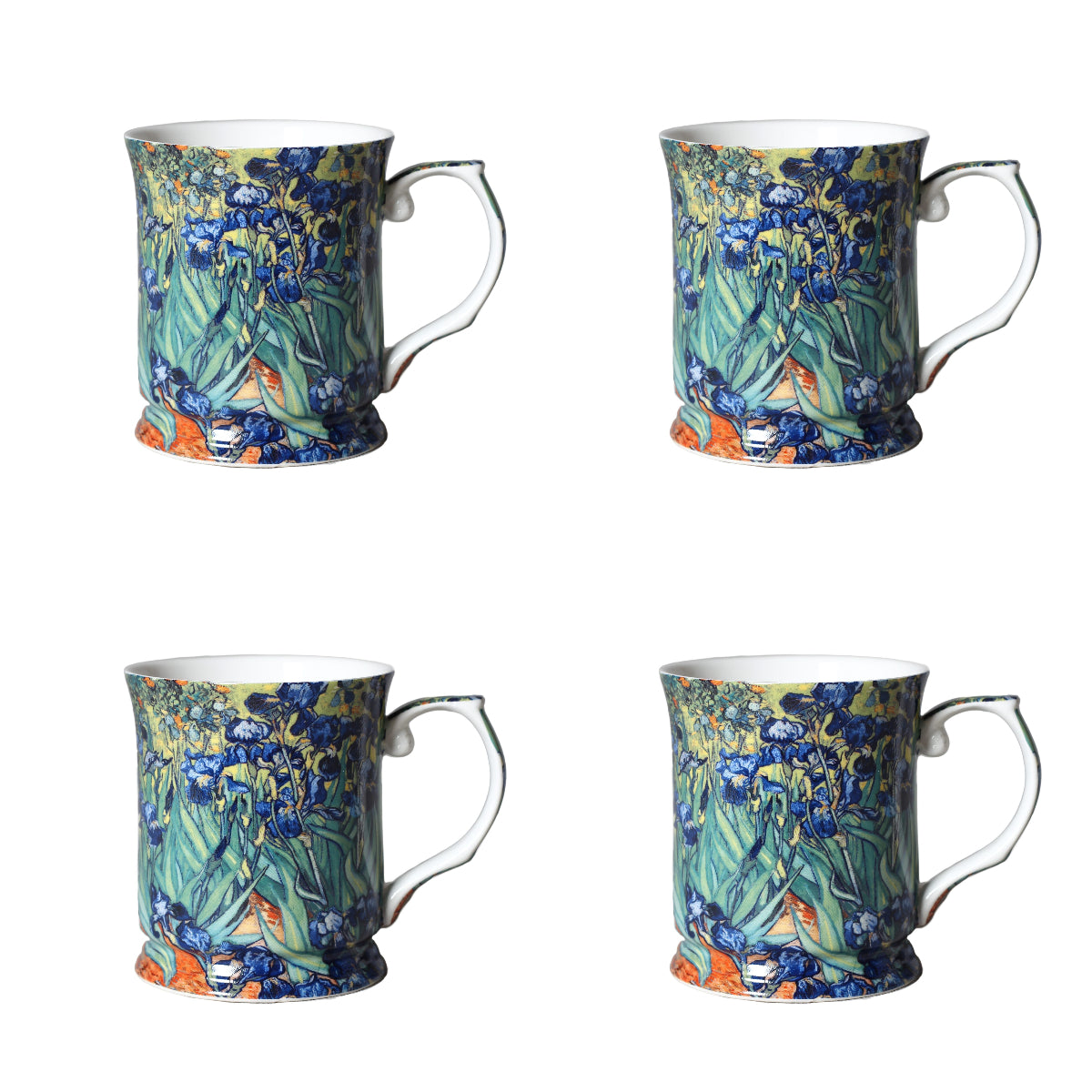 Van Gogh Irises Fine Porcelain China Coffee Tea Mug Cup Gift Box 415cc Art Decor # CW989