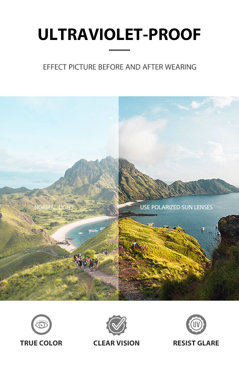 New Unisex Fashion Frame Anti UV400 Polarized Driving Fishing Sunglasses