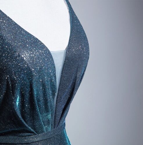 Women Formal Glittery Evening Wedding Cocktail Prom Bridesmaid Ball Gown Dress