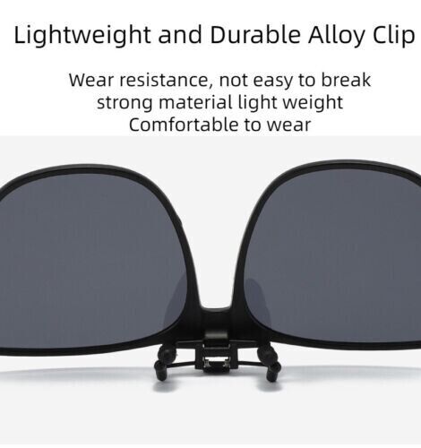2023 Fashion Unisex Clip On Sunglasses Polarized Large Frame Short-sighted