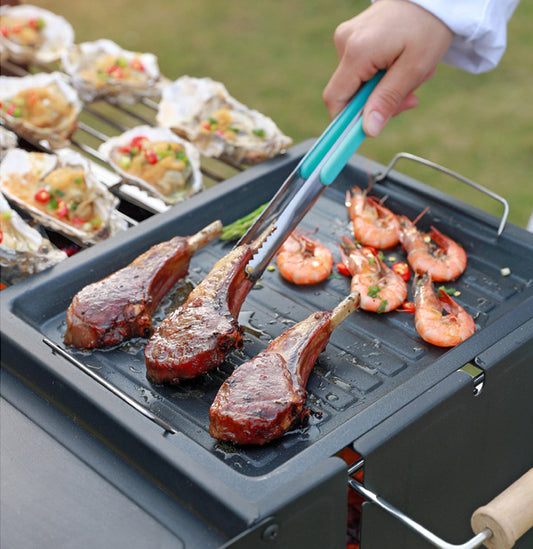 Camping Grill Small Size Non-Stick Grill Pan Grill Accessories Outdoor BBQ Tools