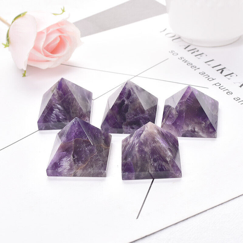 Small Size Natural Stone Crystal Pyramid Energy Gemstone Tower Home Decor Gifts