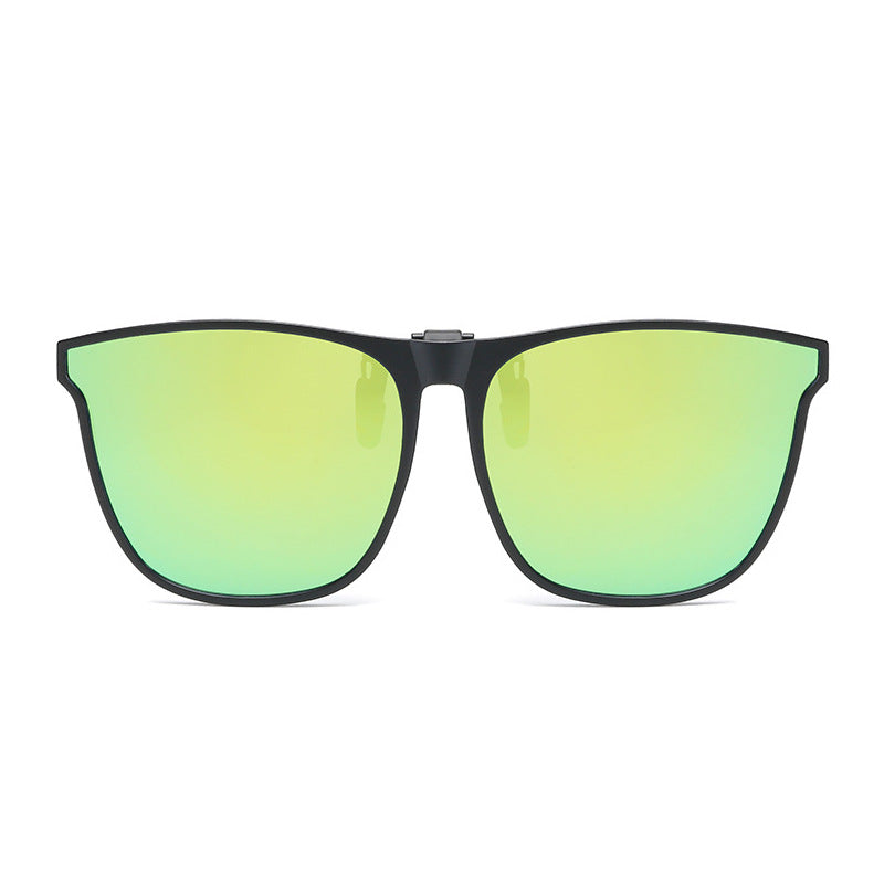 Unisex Fashion Flip Up Sunglasses Clip-on Lens Polarized Driving Multicolor