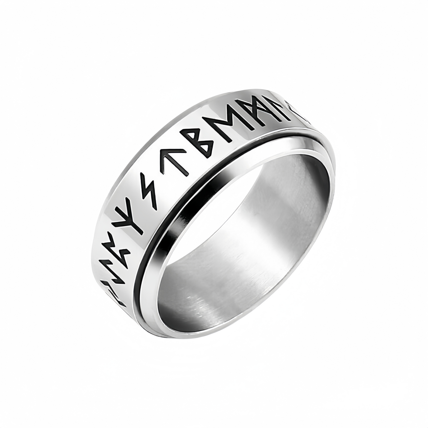 Viking Nordic Rune Spinner Ring Rotating Fidget Anxiety Stress Relief Norse Band # R421