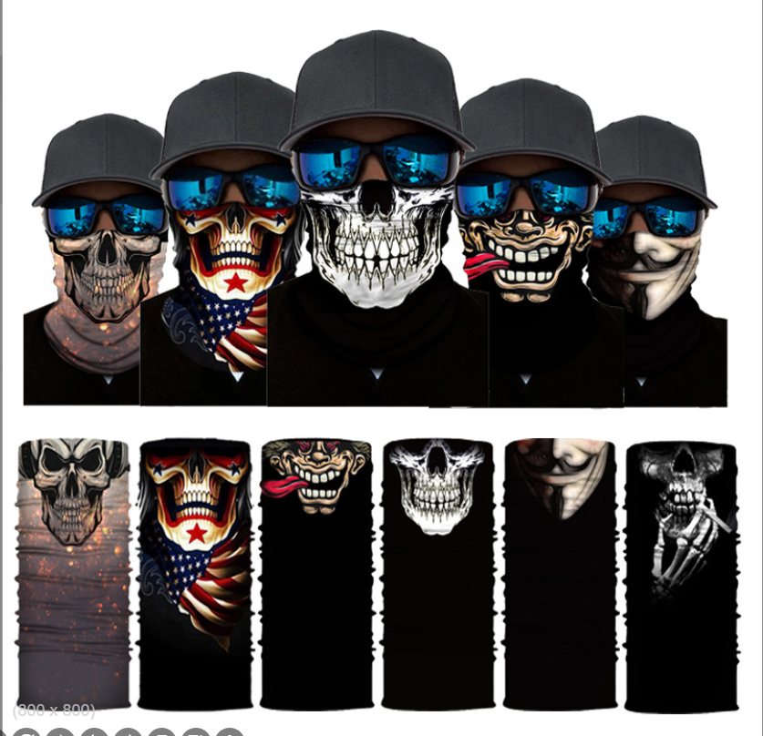 Cycling Camouflage Neck Gaiters Bandanas Fabric Motorcycle Face Masks Sunscreen