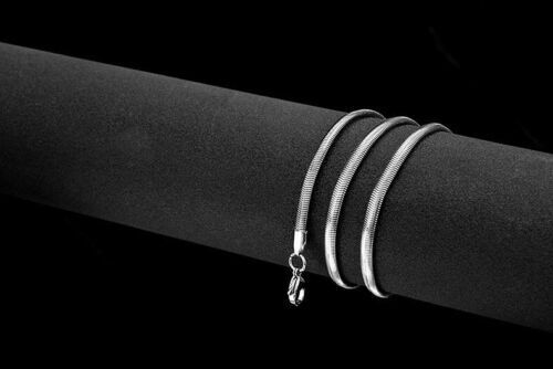 Unisex Titanium Steel Flat Snake Bone Necklace Stylish Retro Hip Hop Punk Gift