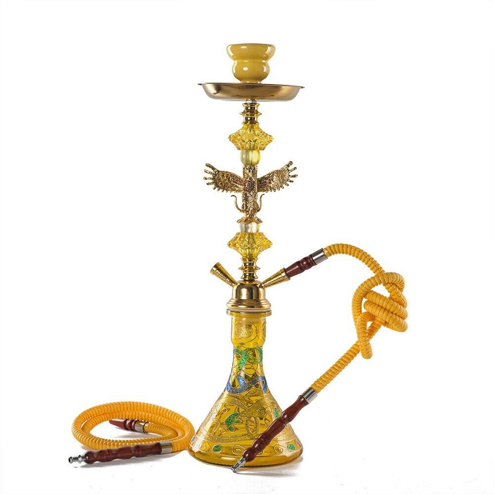 Traditional Collectible Gift Premium Glass Eagle Shisha Hookah Complete Set