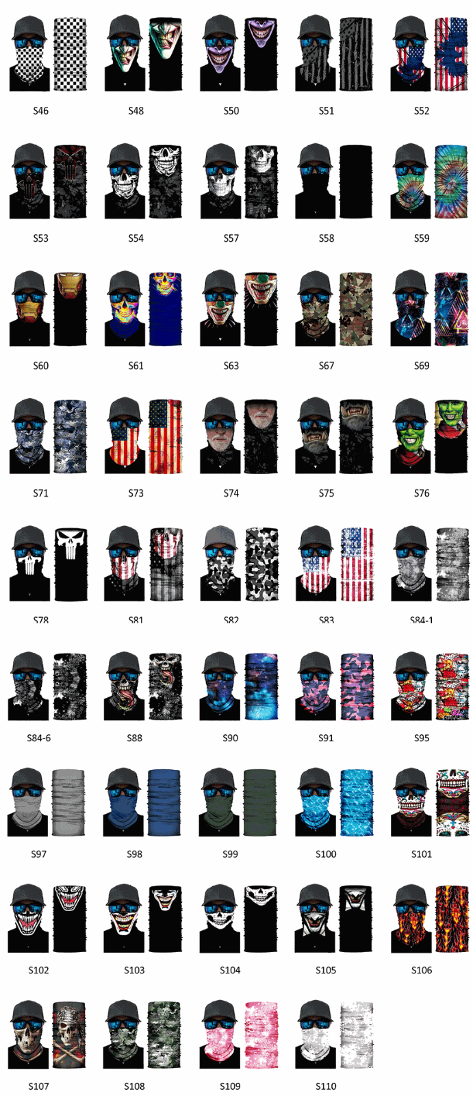 Camouflage Neck Gaiters Bandanas Fabric Cycling Motorcycle Fashion Face Masks