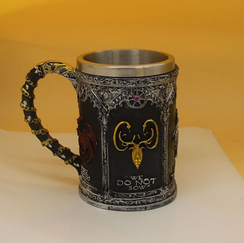 Creative Stainless Steel Mark Water Coffee Tall Cup Ice And Fire Game Cup Bottle