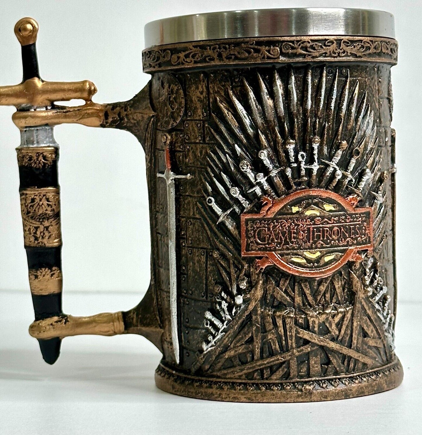 Creative Stainless Steel Mark Water Coffee Tall Cup Ice And Fire Game Cup Bottle