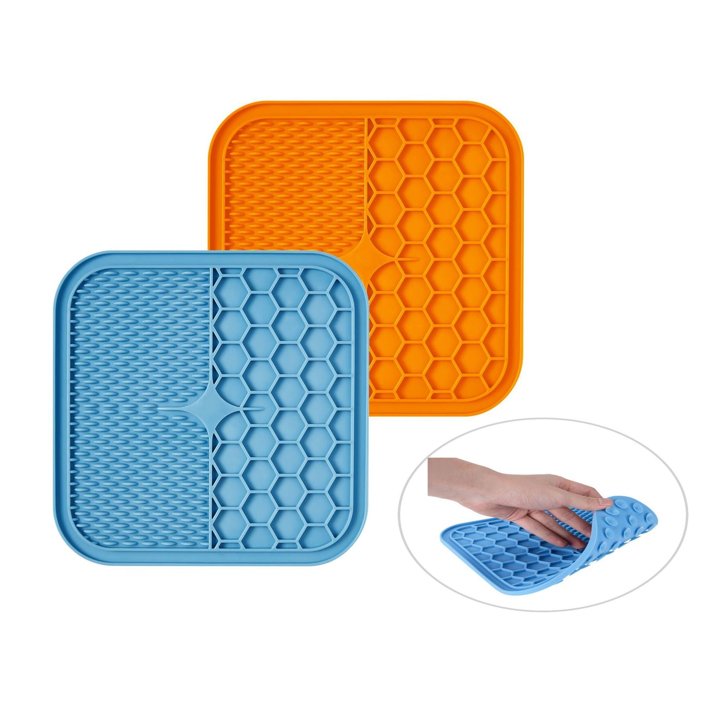 Silica Gel Pet Feeding Mat Slow Food Pads Dog Cat Licking Pad Dispenser Plate
