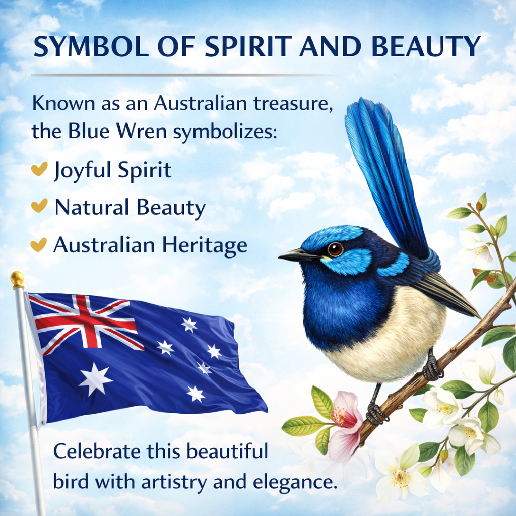 Australian Blue Wren Porcelain Mug Tea Coffee Cup Bird Lover Gift 415ml Birthday