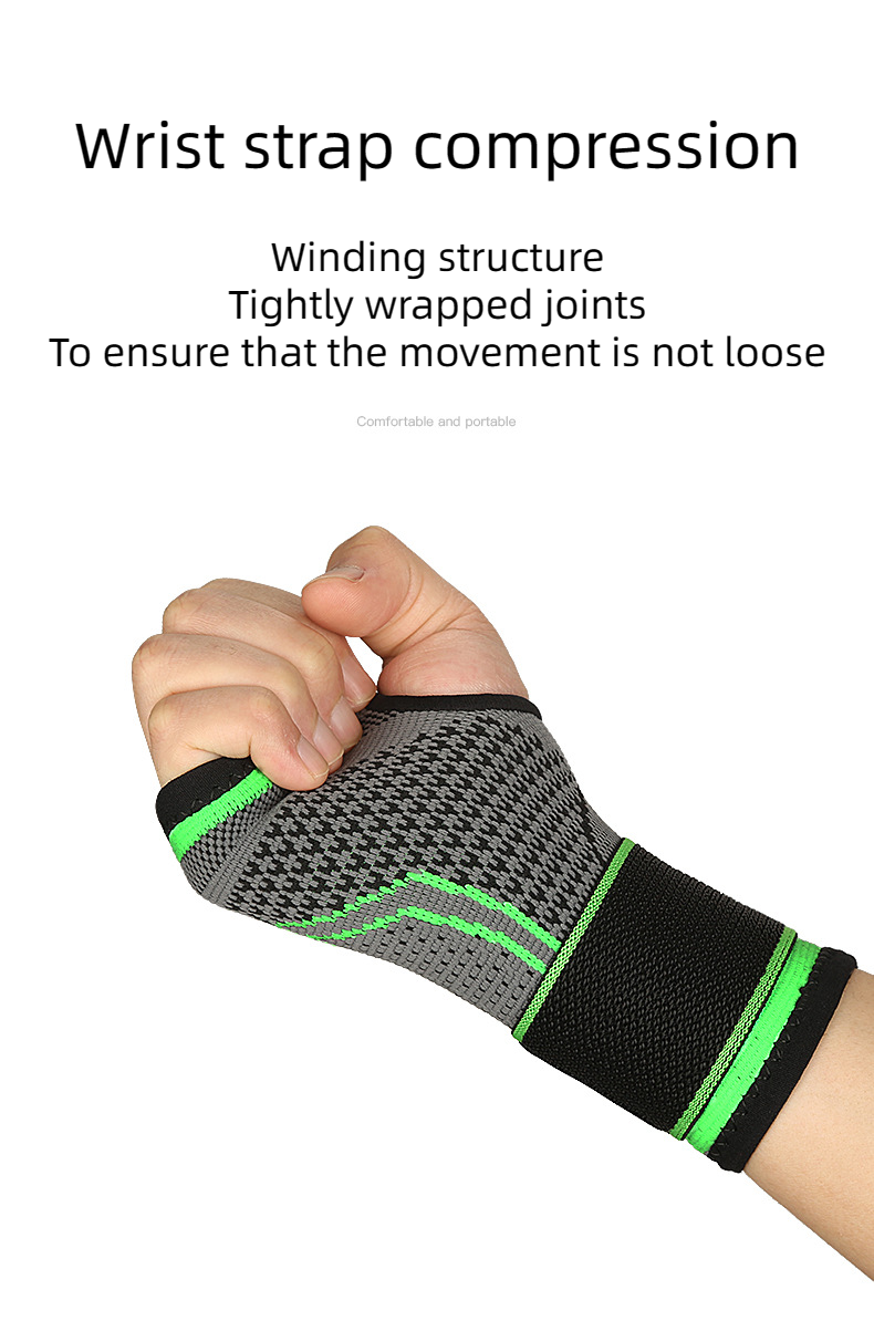 Breathable Sports Weight Lifting Fitness Basketball Pressure Knitted Wrist Guard