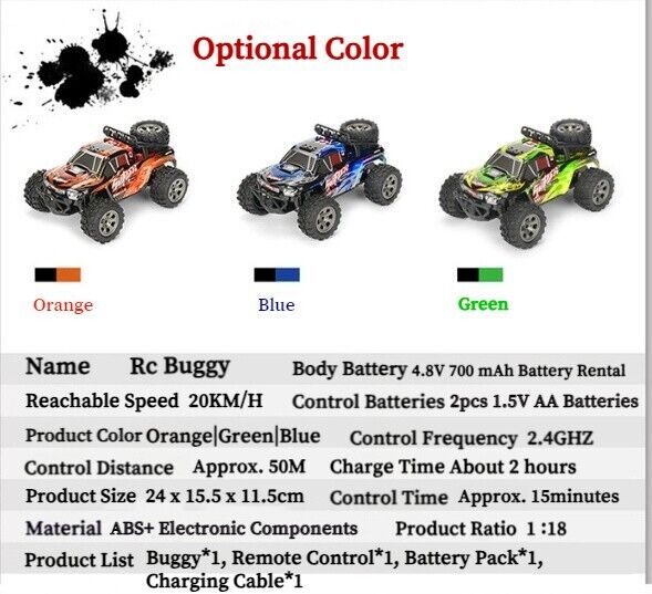 2.4GHz High Speed Racing Charging Remote Control Off-road Vehicle Toy Car Gift