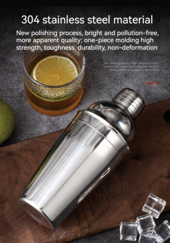 Mixer Cocktail Stainless Steel Three Stage Shaker Wine Coffee Milk Tea 550ML Cup