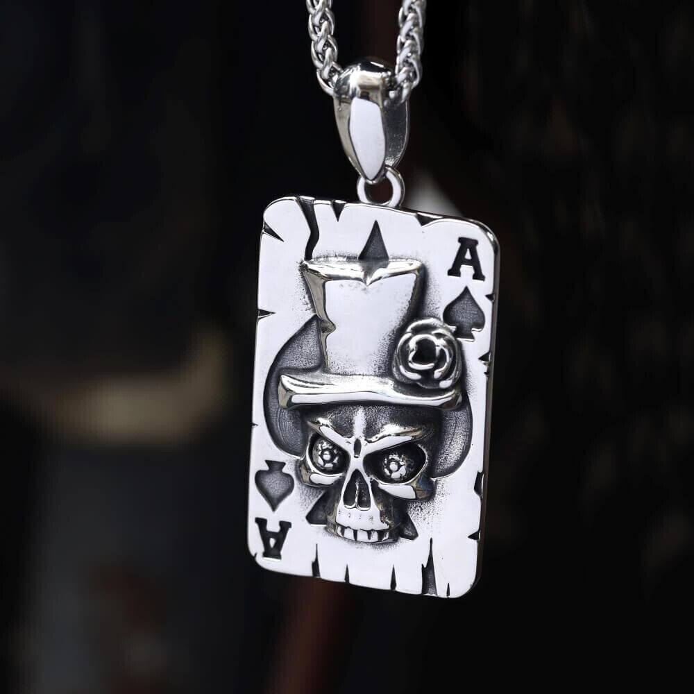 Stylish Retro Gothic Punk Mix Theme Titanium Steel Pendant Gift Unisex Necklace