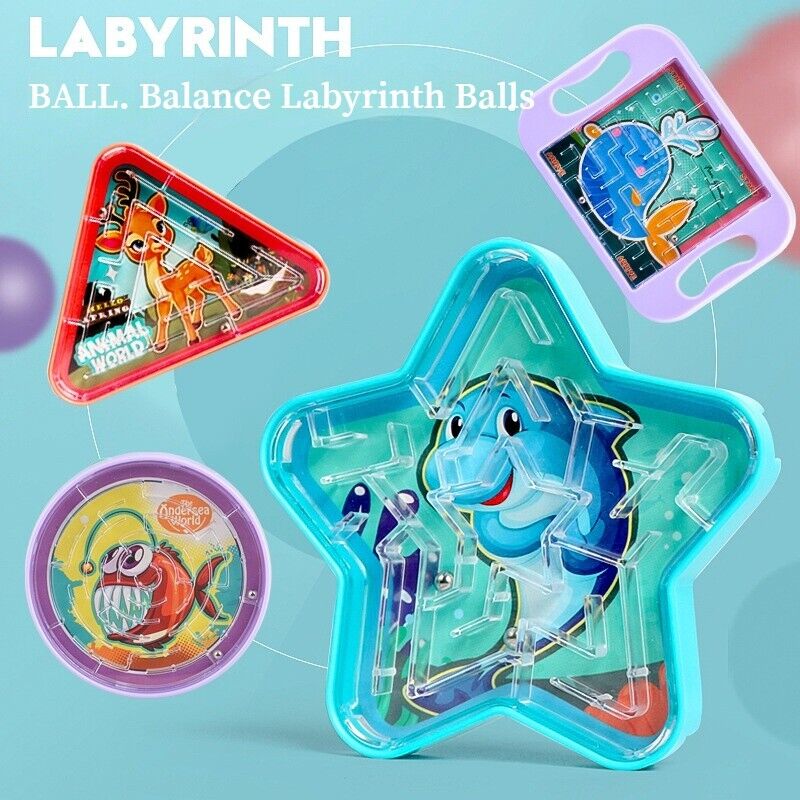 Educational Toys Children's Palm Labyrinth Ball Mini Games Pentagram Animals