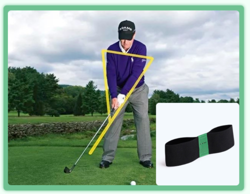 New Golf Swing Training Aid Arm Band Posture Motion Correction Practicing Black