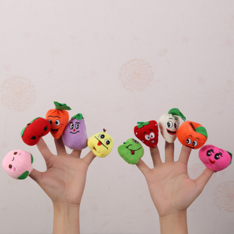 Baby Nursery Children Kids Story Time Play Toy Cute Animal Fruit Finger Puppets