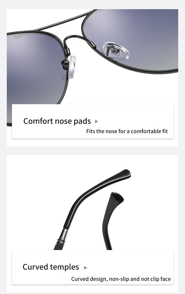 New Trendy frame Unisex polarized Sunglasses Driving Night vision Anti UV400