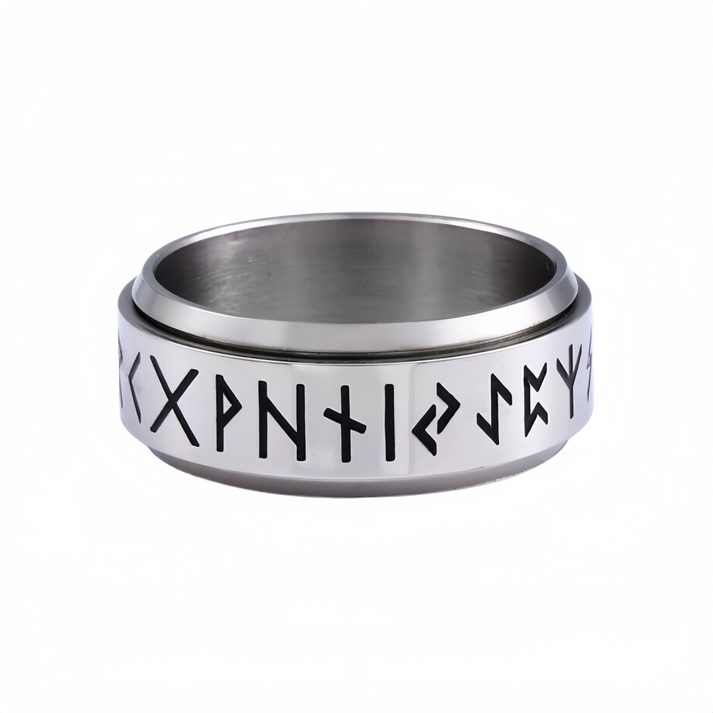 Viking Nordic Rune Spinner Ring Rotating Fidget Anxiety Stress Relief Norse Band # R421