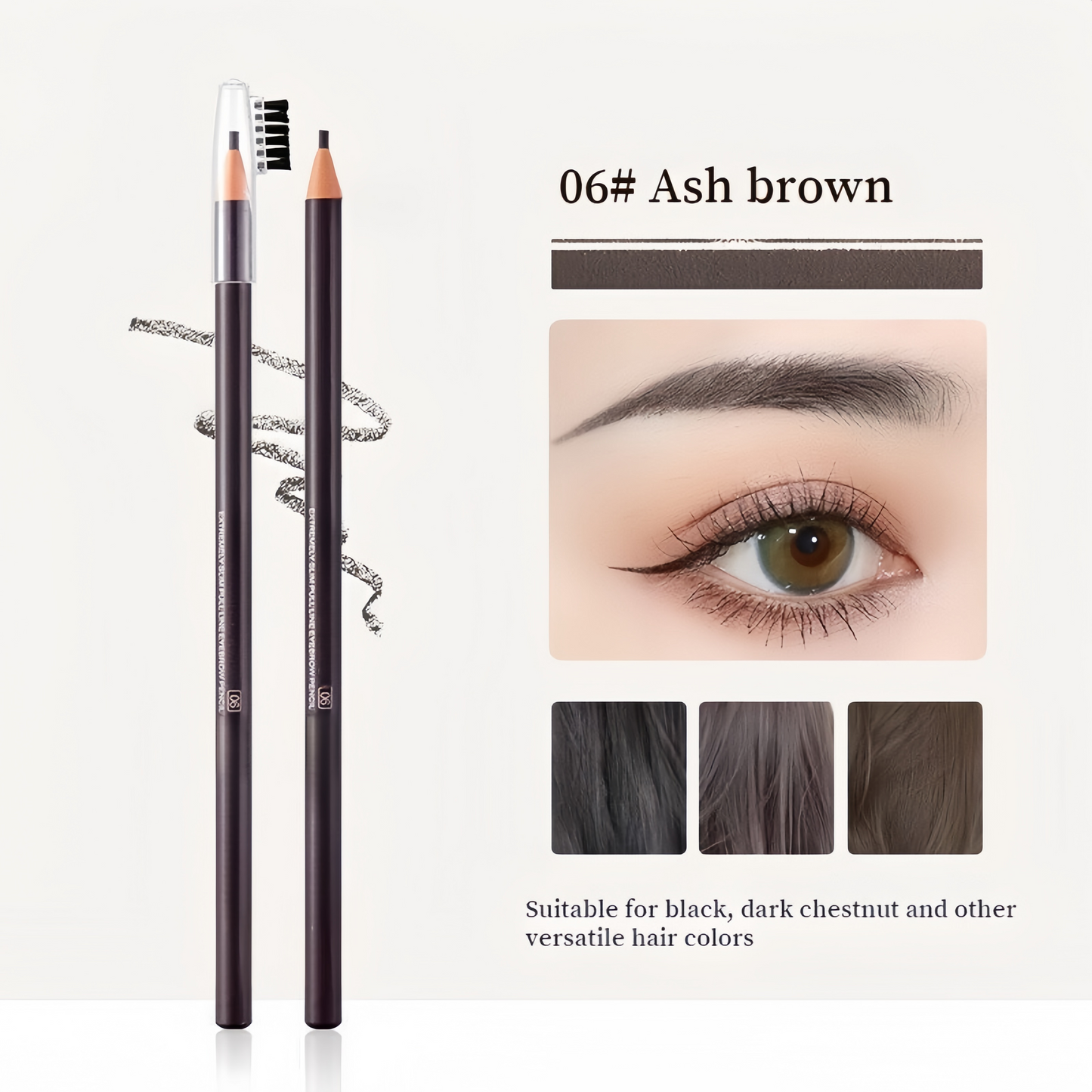 2mm Ultra Slim Eyebrow Pencil Waterproof Long-Lasting Peel String Refill - 6 Colour Options