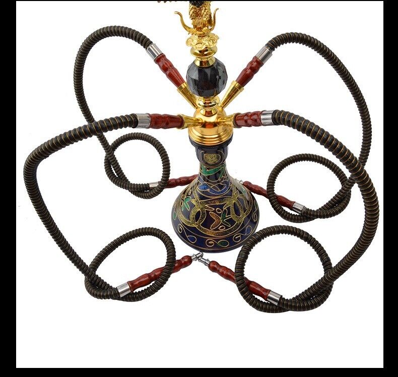 Handmade Traditional Gift Eagle Eiffel Tower Shisha Double or Four Hose Hookah