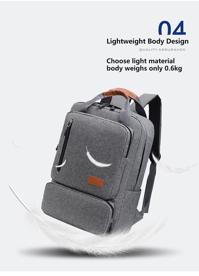 Unisex Three Piece Waterproof Business Backpack Large Capacity Computer Bag
