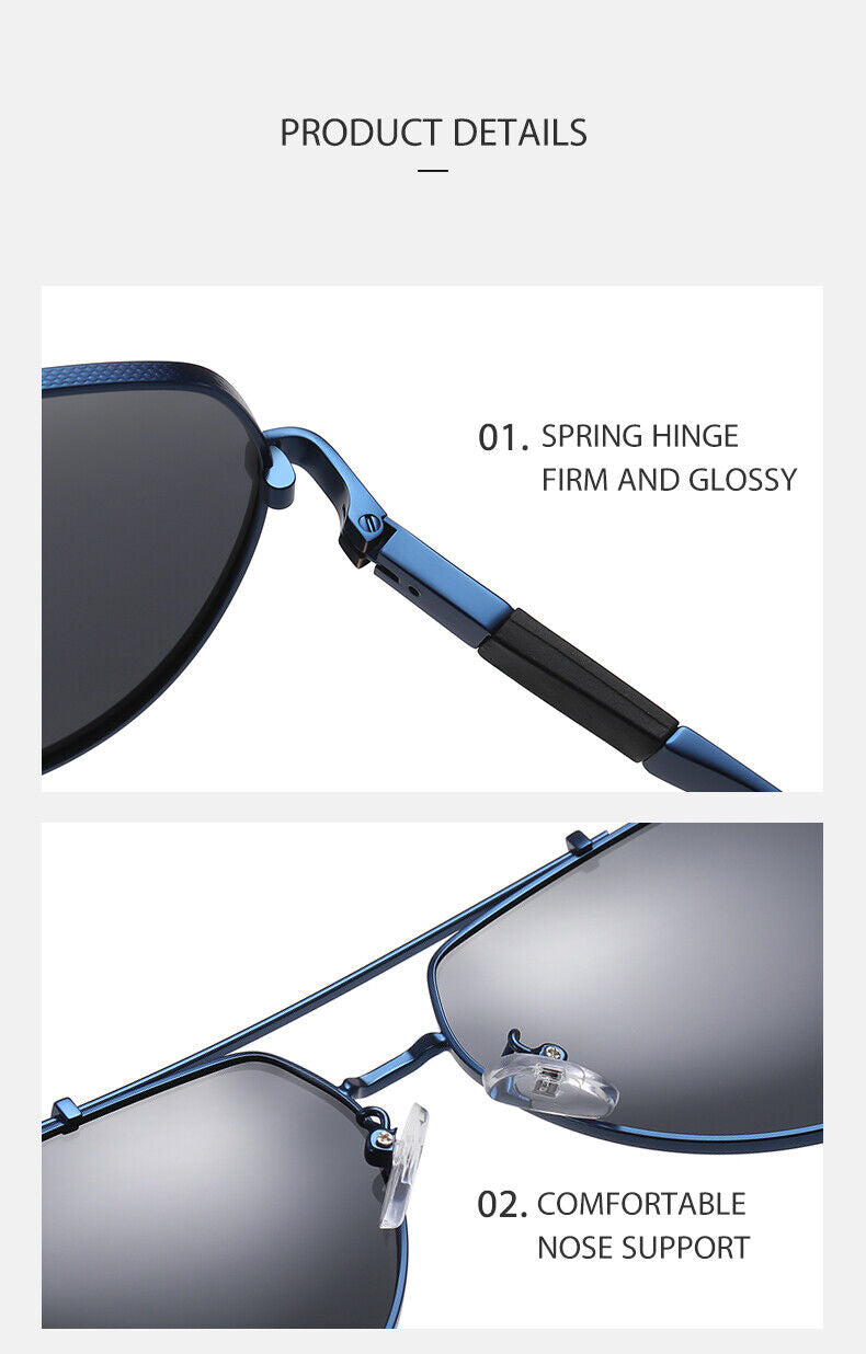 New Unisex Fashion Frame Anti UV400 Polarized Driving Fishing Sunglasses