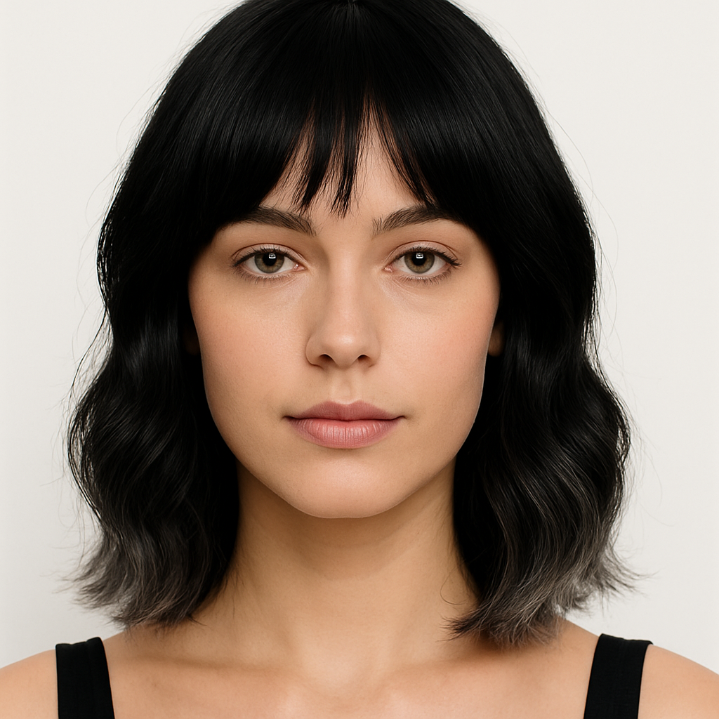 Trendy Lightweight & Breathable Framing Bangs Synthetic Hair Short Wavy Bob Wigs # 1715