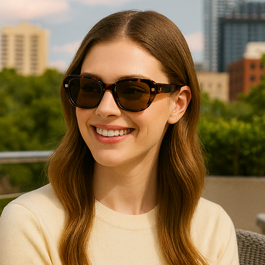 Women's Polarized Sunglasses Square Retro Rivet UV400 Anti-Glare Outdoor Driving # BC9103