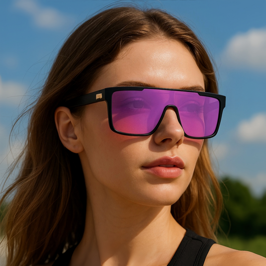 Women's Comfort Fit One-piece Shield Lens Streetwear Oversized Sports Sunglasses # TR7543