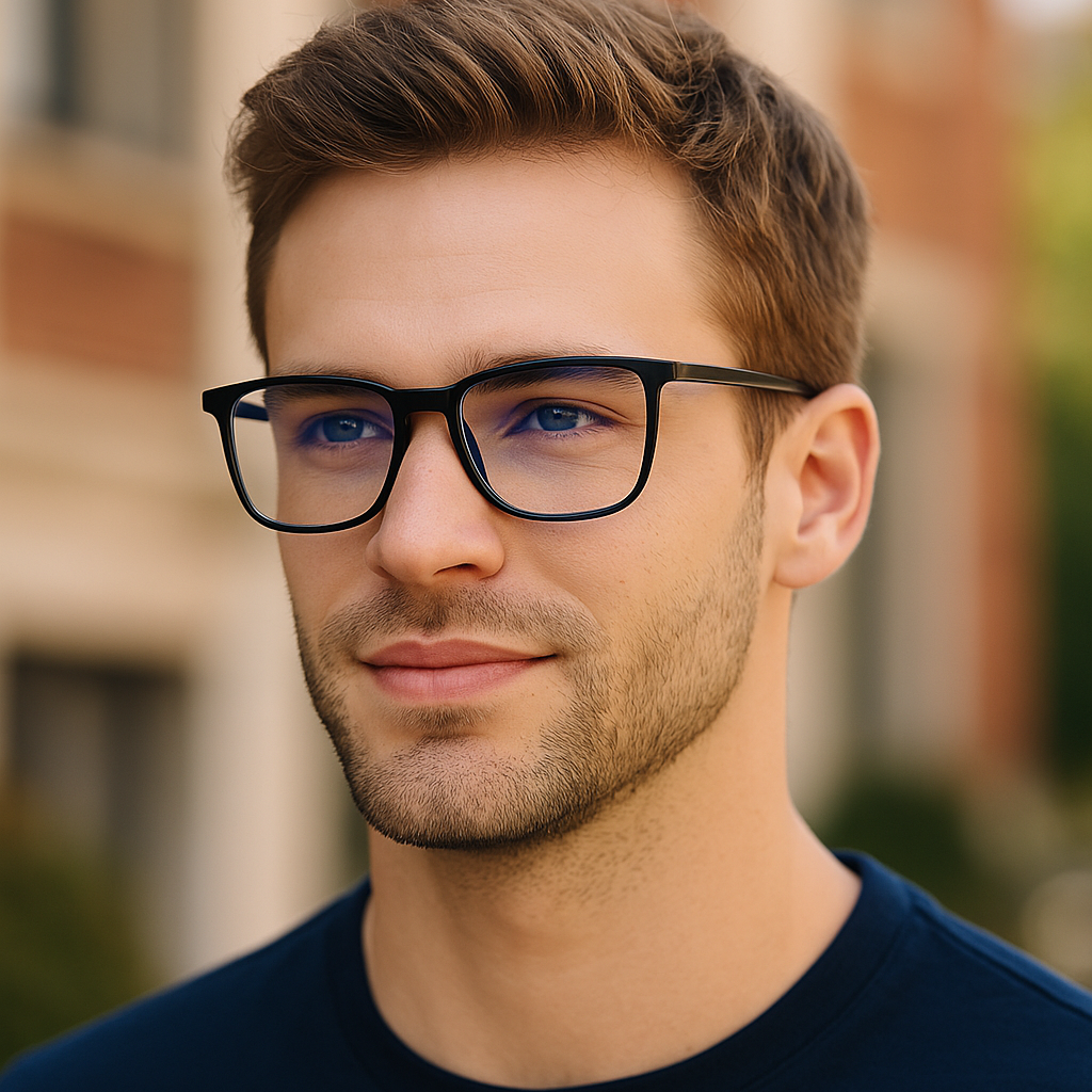 Men's Anti-Blue Light Glasses Lightweight Frame Eye Strain Relief Office & Daily # 6919