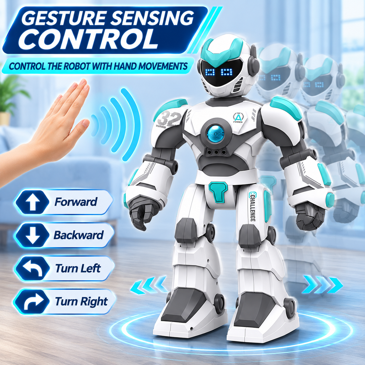 2.4GHz Kid Toys Charge Remote Control Intelligent Gesture Voice Electric Robot
