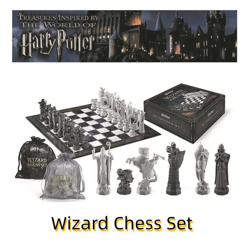 Harry Potter Wizard Chess Set Handmade Table Board Games Cartoon Kid Toy Gift