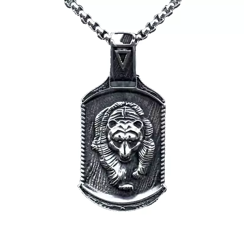 Men Icon of Power Grant Protection Muscular Bear Pendant Vintage Viking Necklace